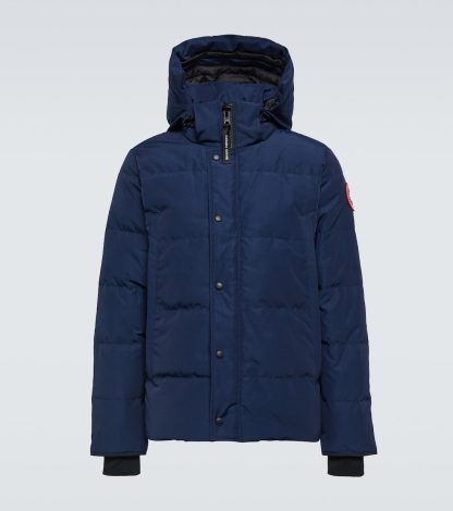 acquistare il lusso Canada Goose Parka Wyndham in piuma d'oca blu