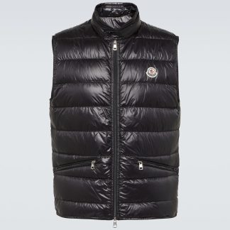 acquistare il lusso Moncler Gilet trapuntato Gui in piuma d'oca nera