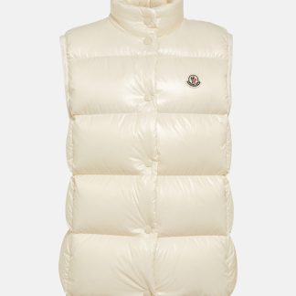 acquistare un designer Moncler Gilet Badia in piuma d'oca bianco