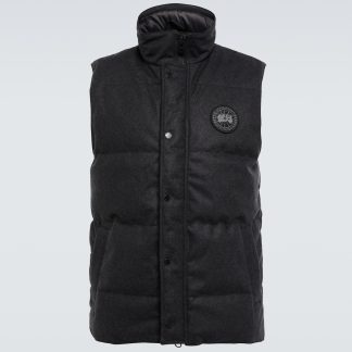 designer a basso costo Canada Goose Gilet Garson in misto lana nero