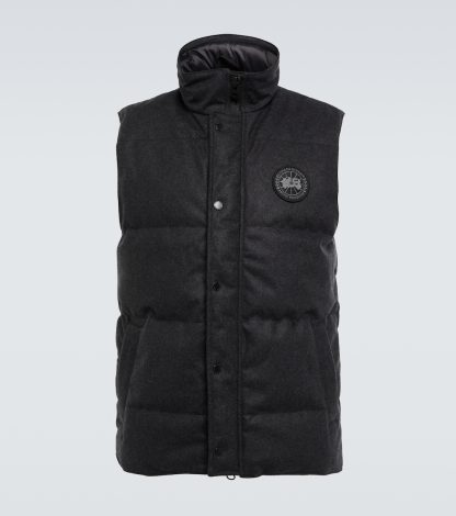 designer a basso costo Canada Goose Gilet Garson in misto lana nero