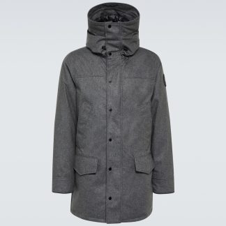 designer a basso costo Canada Goose Parka Langford in misto lana di colore grigio