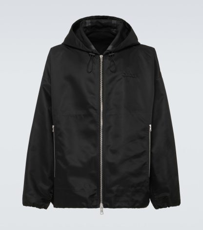 designer a basso costo Gucci Blouson in twill con logo in nero