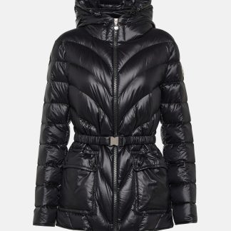 designer all'ingrosso Moncler Parka trapuntato in piuma d'oca Argenno in nero