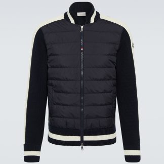 designer all'ingrosso Moncler Piumino in cotone blu