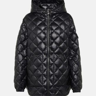 designer contraffatto Moncler Piumino con logo in nero