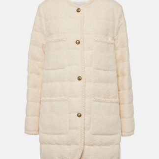 designer di alta qualità Moncler Piumino Epafo bouclé bianco