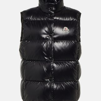 designer di moda Moncler Gilet Badia in piuma d'oca nero