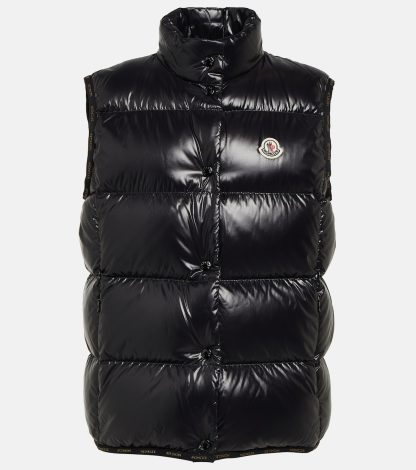 designer di moda Moncler Gilet Badia in piuma d'oca nero