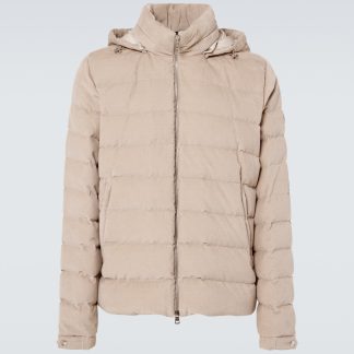 designer di moda Moncler Piumino Chionea in cotone beige