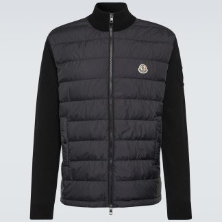 designer di moda Moncler Piumino in cotone nero