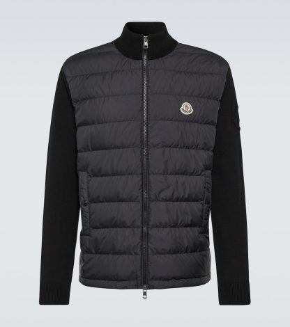 designer di moda Moncler Piumino in cotone nero