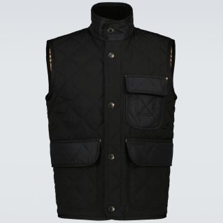 designer di vendita calda Burberry Gilet trapuntato in nero