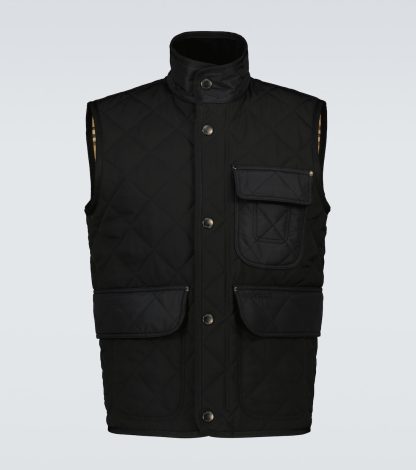 designer di vendita calda Burberry Gilet trapuntato in nero