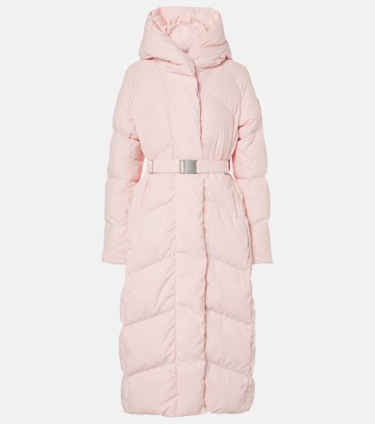 designer di vendita calda Canada Goose Piumino con cintura Marlow in rosa