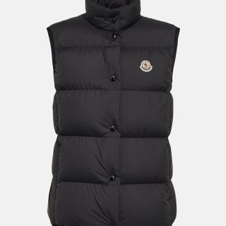 designer di vendita calda Moncler Gilet Badia in piuma d'oca nero