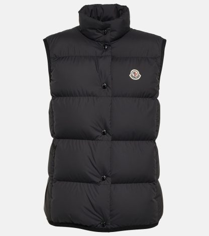 designer di vendita calda Moncler Gilet Badia in piuma d'oca nero