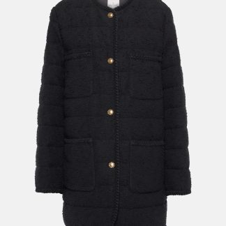 designer di vendita calda Moncler Piumino Epafo in misto cotone nero