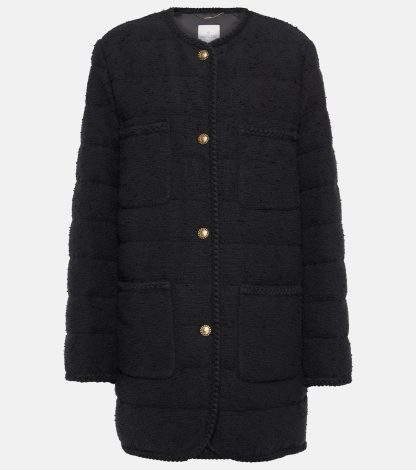 designer di vendita calda Moncler Piumino Epafo in misto cotone nero