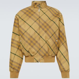 lusso di alta qualità Burberry Bomber Burberry Check in twill di cotone giallo