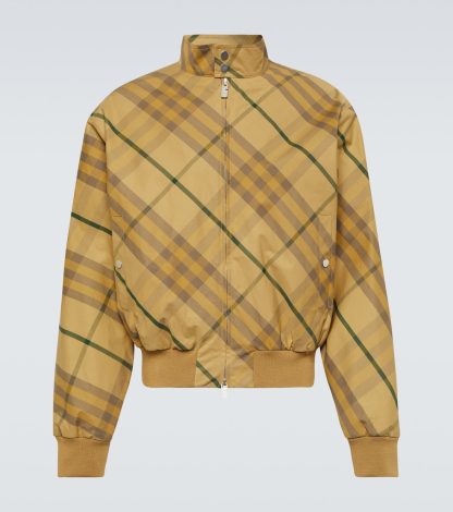 lusso di alta qualità Burberry Bomber Burberry Check in twill di cotone giallo