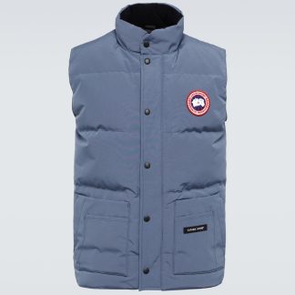 lusso di alta qualità Canada Goose Gilet Freestyle in piuma d'oca blu