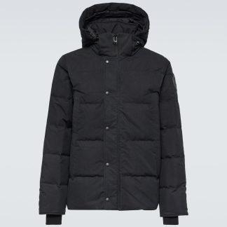 lusso di alta qualità Canada Goose Parka Wyndham in piuma d'oca nero