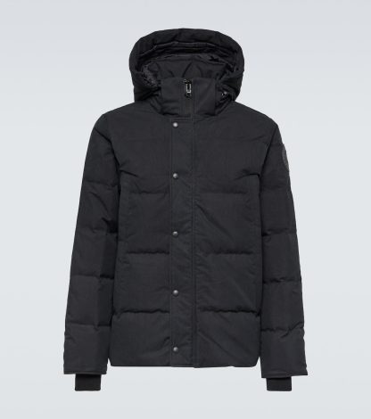 lusso di alta qualità Canada Goose Parka Wyndham in piuma d'oca nero