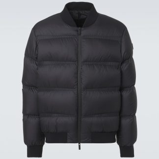 lusso di alta qualità Moncler Bomber in piuma d'oca trapuntata Vioz in nero