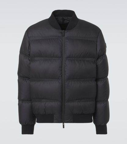 lusso di alta qualità Moncler Bomber in piuma d'oca trapuntata Vioz in nero