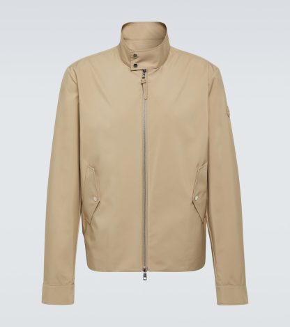 lusso di alta qualità Moncler Giacca Chaberton bordata in pelle beige