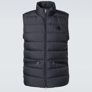 lusso di alta qualità Moncler Gilet in piuma d'oca Treompan in blu