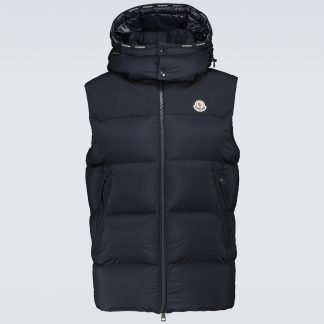 lusso economico Moncler Gilet imbottito in piuma d'oca Maben in blu