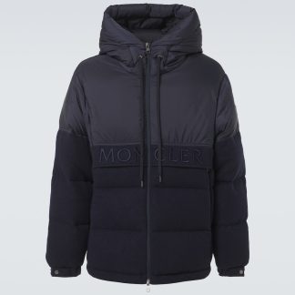 lusso economico Moncler Piumino Andres in lana blu