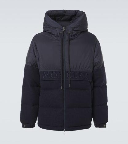 lusso economico Moncler Piumino Andres in lana blu