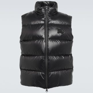 lusso falso Burberry Gilet imbottito in nero