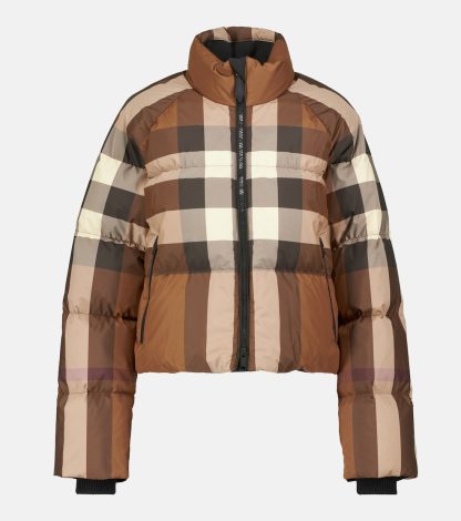 lusso falso Burberry Piumino a quadri marrone