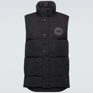 lusso falso Canada Goose Gilet in piuma Garson nero