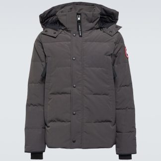 lusso falso Canada Goose Parka Wyndham in piuma d'oca grigio