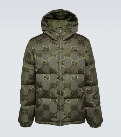 lusso falso Gucci Piumino Jumbo GG in tela verde