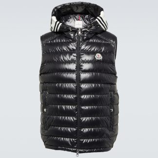 lusso falso Moncler Gilet in piuma Clai nero