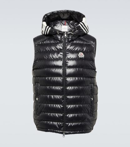 lusso falso Moncler Gilet in piuma Clai nero