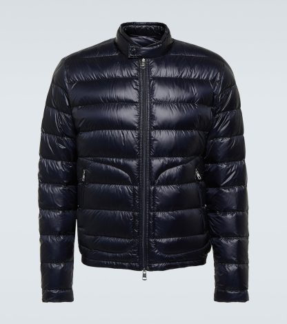 lusso falso Moncler Piumino Acorus in blu