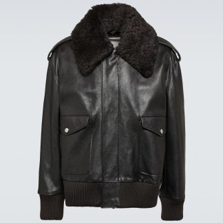 moda lusso Burberry Giacca in pelle di shearling nera