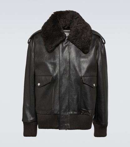 moda lusso Burberry Giacca in pelle di shearling nera