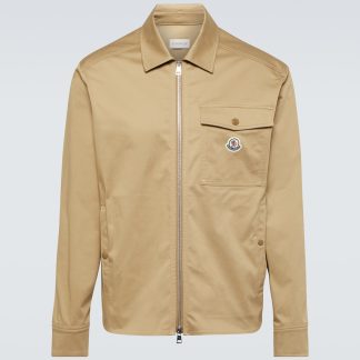 moda lusso Moncler Giacca blouson in cotone marrone