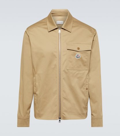 moda lusso Moncler Giacca blouson in cotone marrone