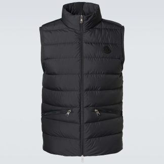 moda lusso Moncler Gilet in piuma d'oca Treompan nero