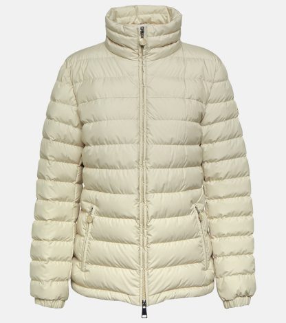 moda lusso Moncler Piumino Abderos in beige