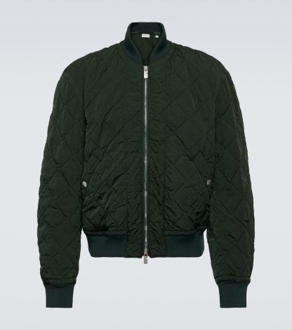 replica designer Burberry Bomber trapuntato verde